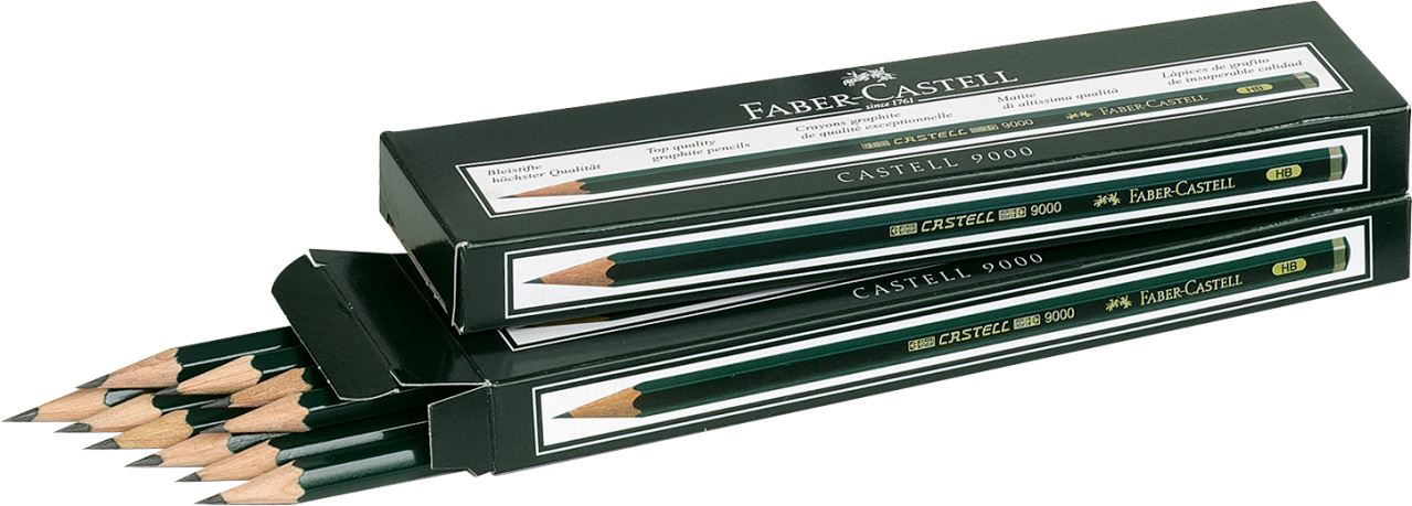 Faber-Castell - Crayon graphite Castell 9000 HB