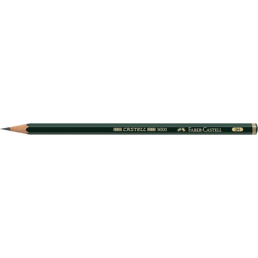Faber-Castell - Castell 9000 Bleistift, 3H
