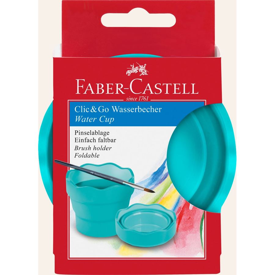 Faber-Castell - Gobelet Clic&Go turquoise