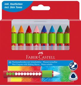 Faber-Castell - Boîte de 10 craies à la cire aquarellables