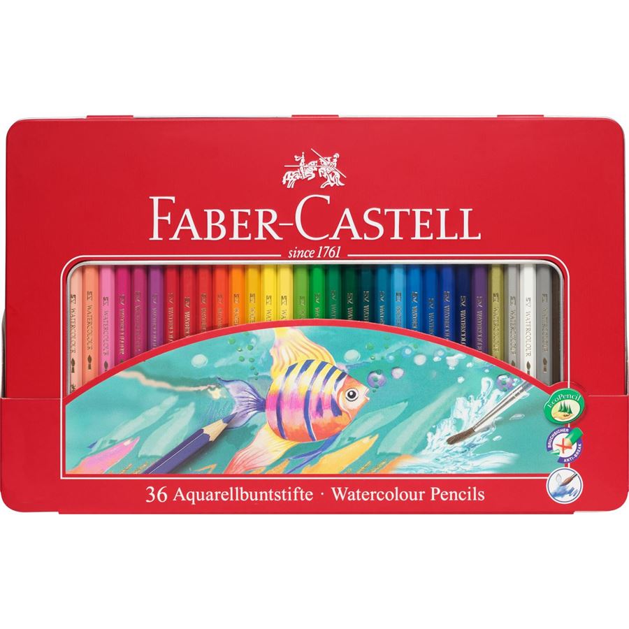 Faber-Castell - Classic Colour Aquarellbuntstifte, 36er Metalletui
