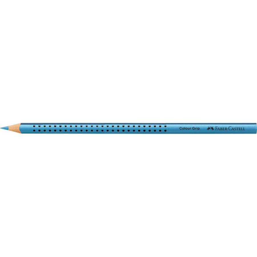 Faber-Castell - Crayon de couleur Colour Grip Bleu métallique