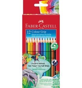 Faber-Castell - Crayon de couleur Colour Grip étui de 12 pièces