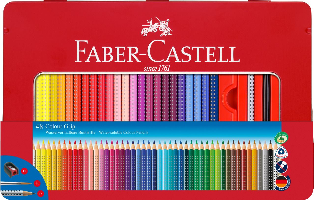 Faber-Castell - Colour Grip Buntstift, 48er Metalletui