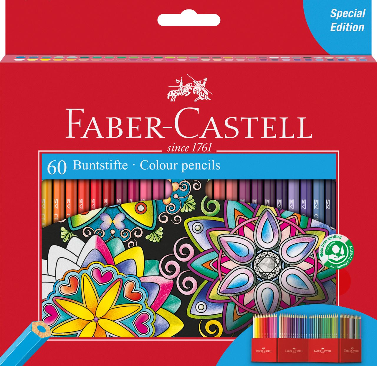 Faber-Castell - Crayons couleur château accordéon x60
