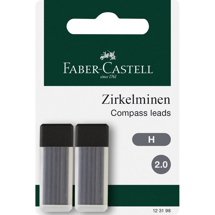 Faber-Castell - 2x 6 mines compas 2mm H