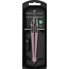Faber-Castell - Compas à réglage instantané Grip rose shadows
