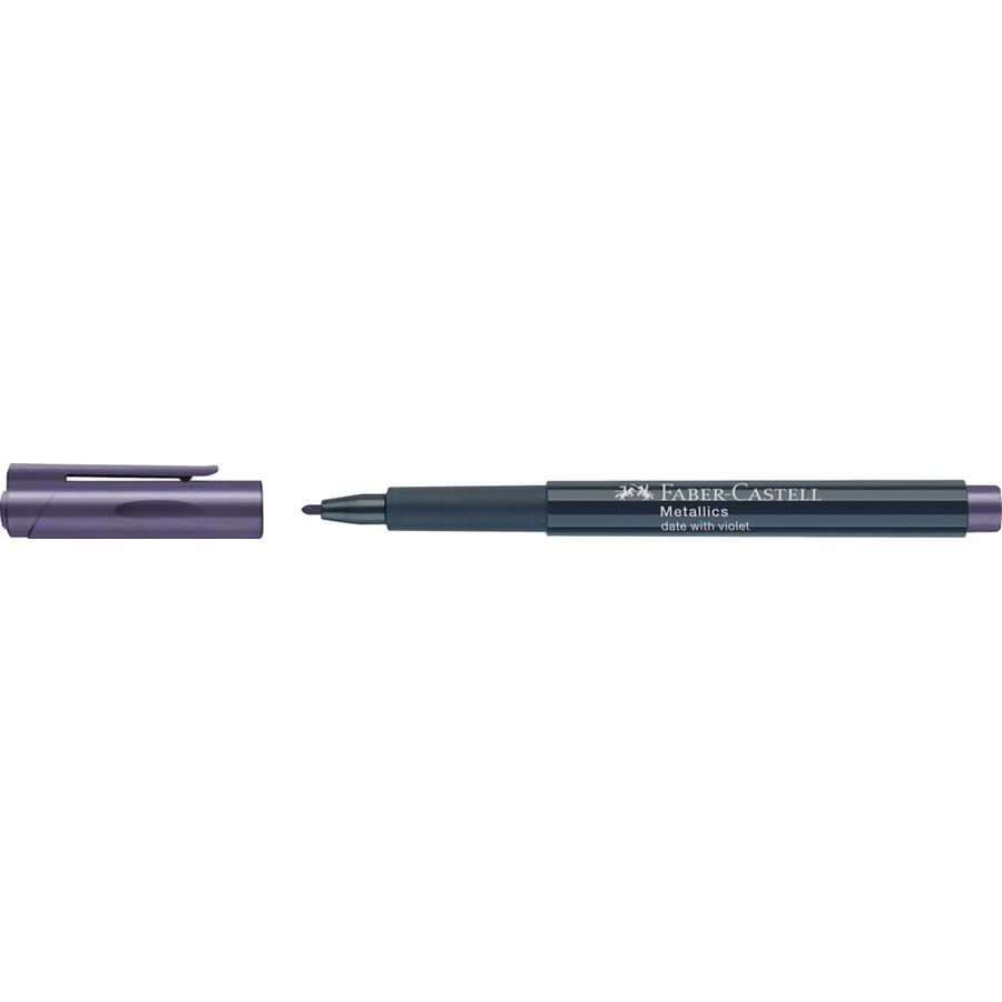 Faber-Castell - Metallics Marker, Farbe date with violet