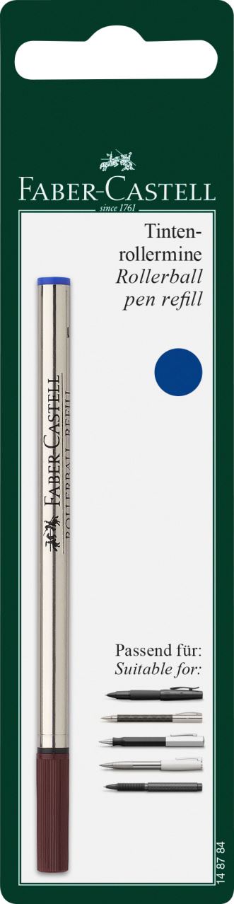 Faber-Castell - Ersatzmine Fine Writing Tintenroller, M, blau