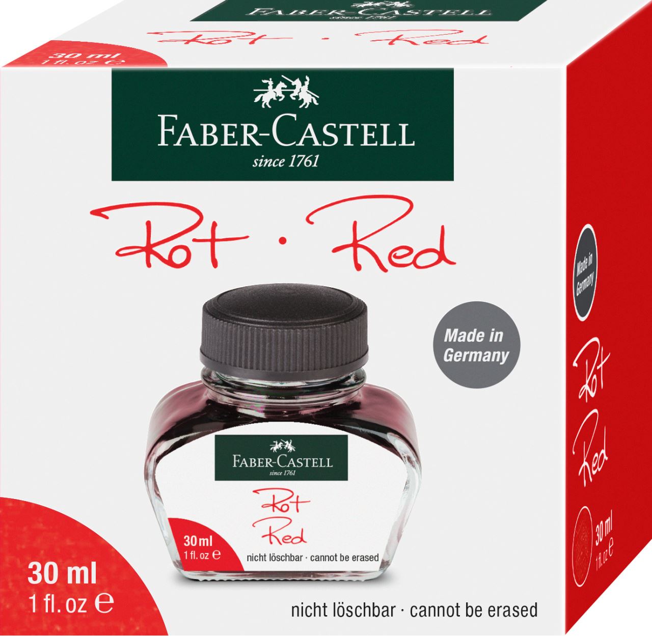 Faber-Castell - Flacon d'encre rouge 30 ml