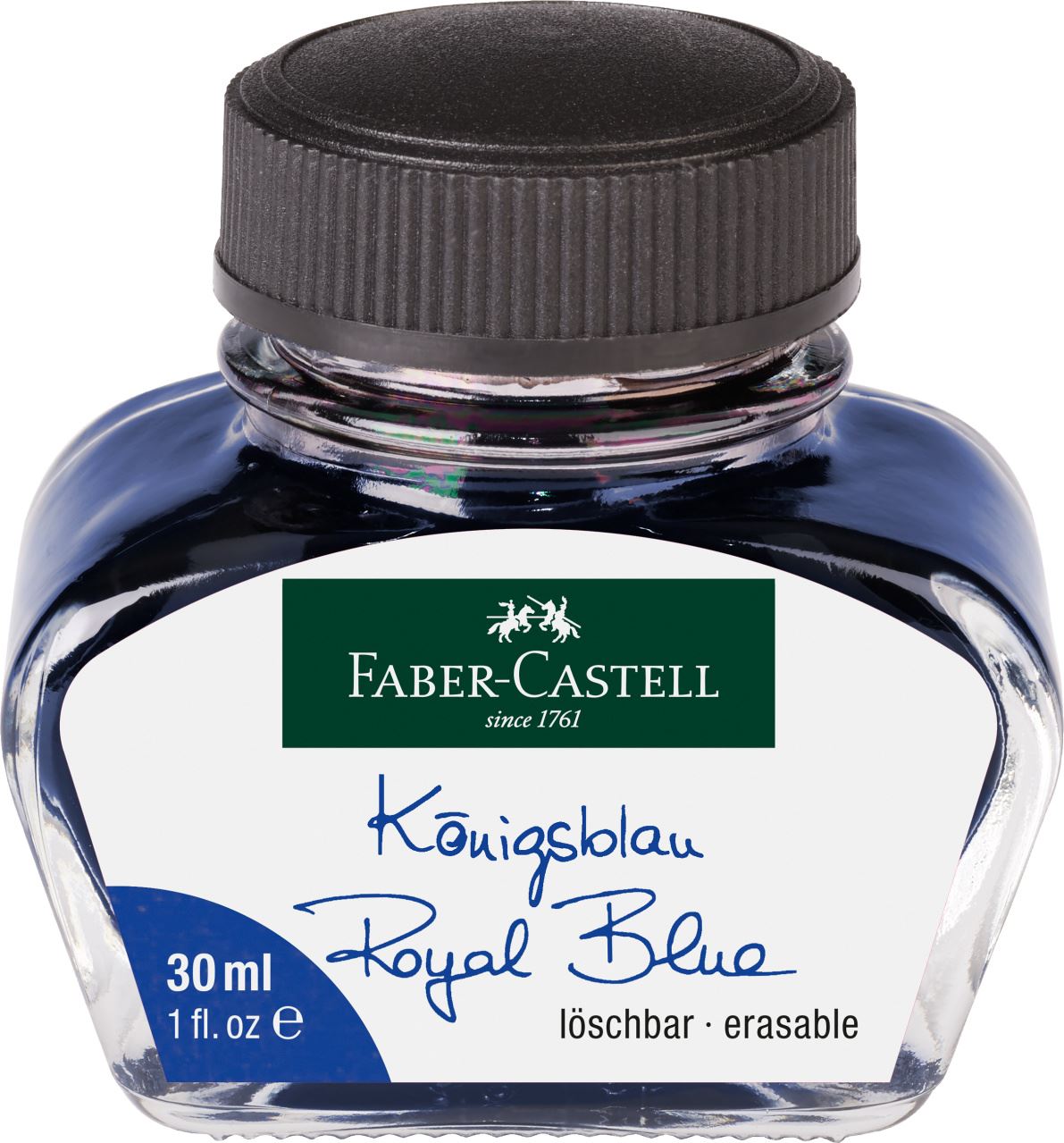 Faber-Castell - Tintenglas, 30 ml, Tinte blau löschbar