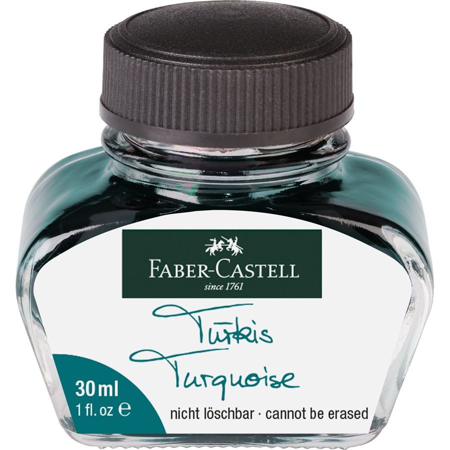 Faber-Castell - Tintenglas, 30 ml, Tinte türkis