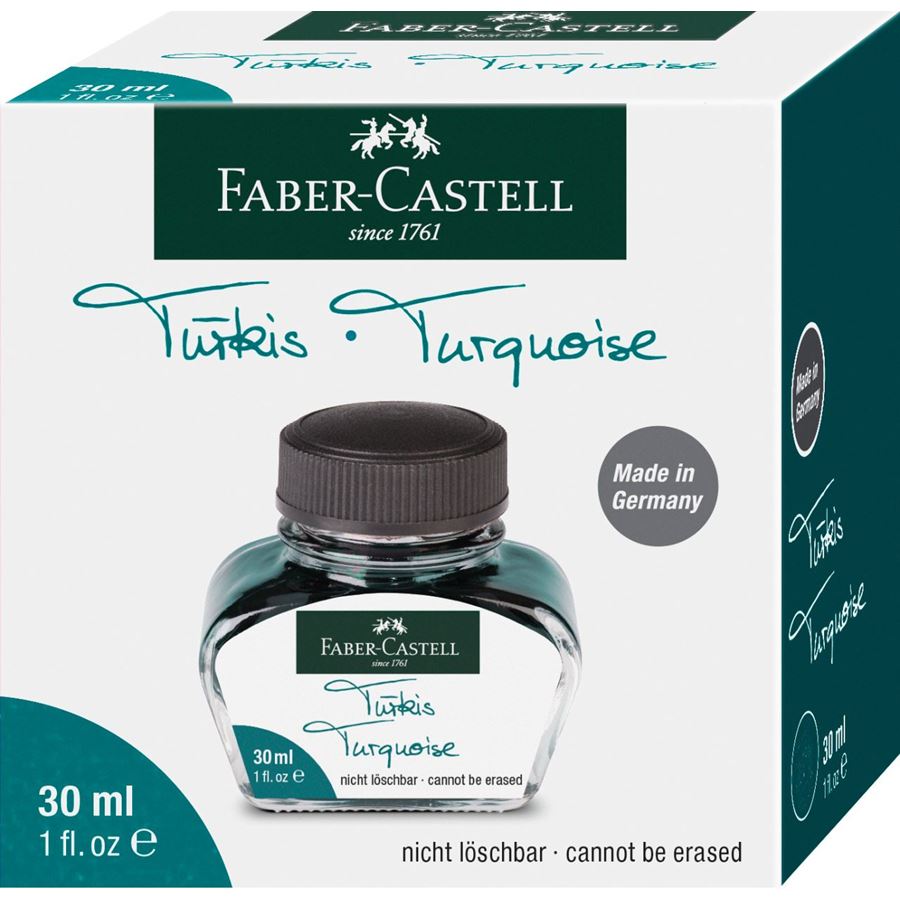 Faber-Castell - Tintenglas, 30 ml, Tinte türkis