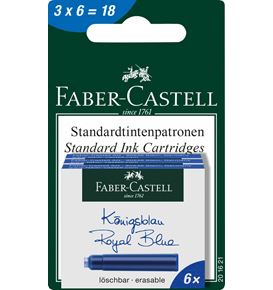 Faber-Castell - Blister cartouches encre bleu 3x