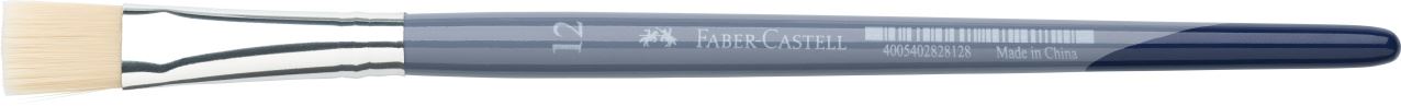 Faber-Castell - Pinceau plat poils en soie synthétique taille: 12