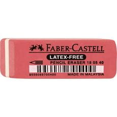 Faber-Castell - 7005-40 Latex-free Radierer, rot