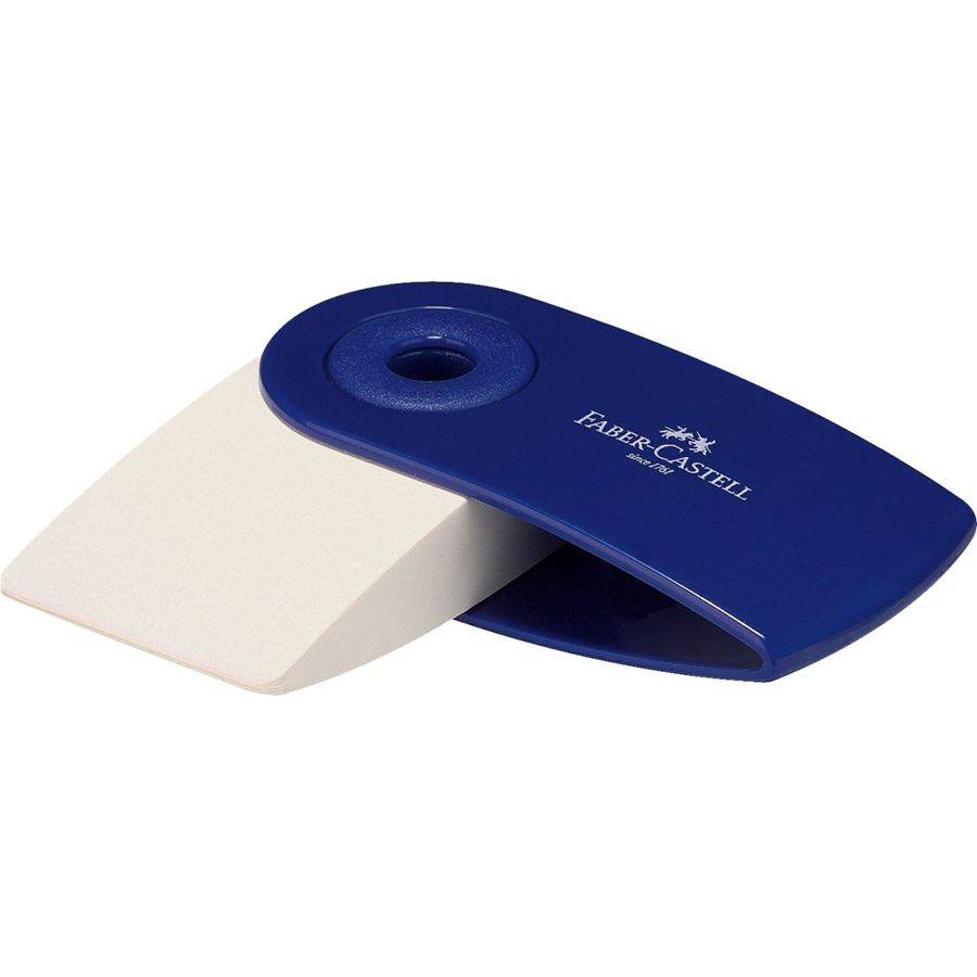Faber-Castell - Gomme Sleeve étui protection rouge/bleu