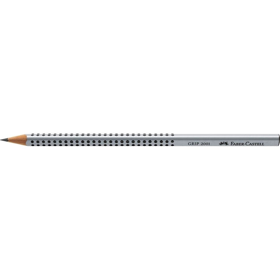 Faber-Castell - Grip 2001 Bleistift, 2H, silber
