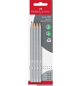 Faber-Castell - 4 crayons graphite Grip 2001 (HB,H,B,2B)