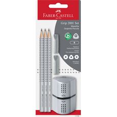 Faber-Castell - Grip 2001 set 3 cray.graphite arg. blist