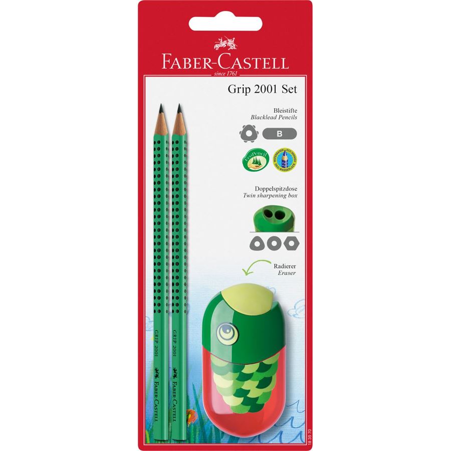 Faber-Castell - BC 1x gomme + 2x Grip 2001
