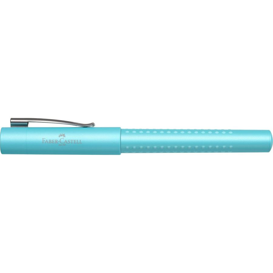 Faber-Castell - Stylo-plume Grip Pearl Ed. F turquoise