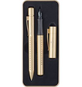 Faber-Castell - Grip Edition or stylo-plume M et stylo-bille XB set