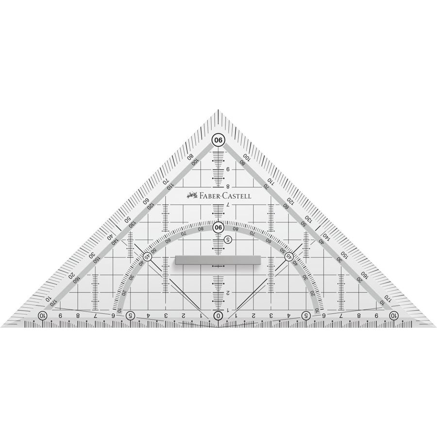 Faber-Castell - Grip Geometrie-Dreieck groß mit Griff, 22cm, bruchsicher
