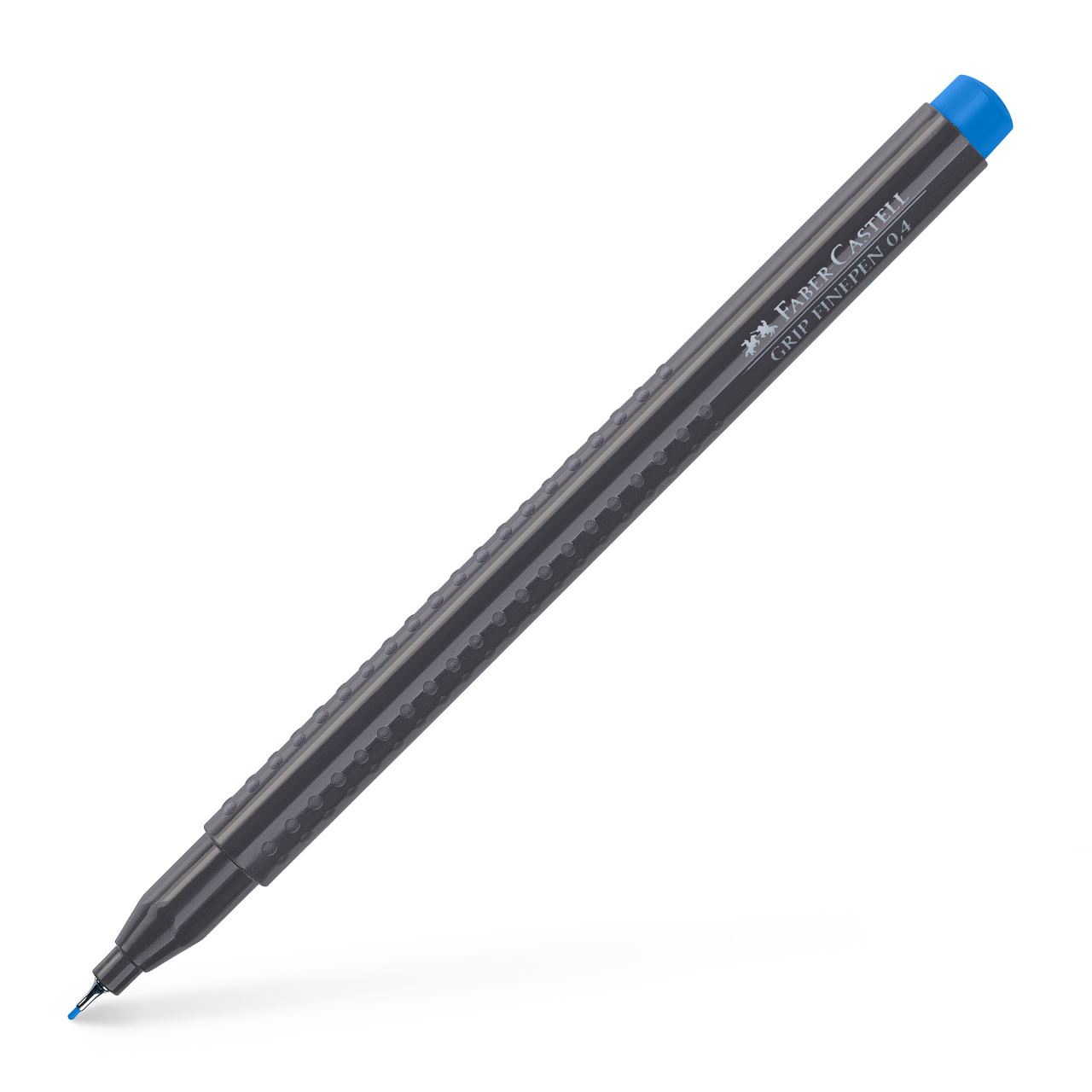 Faber-Castell - Grip Finepen 0,4mm bleu foncé