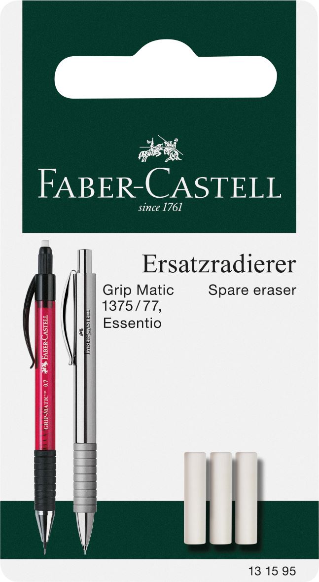 Faber-Castell - Gommes de rechange Grip Matic blister 3x