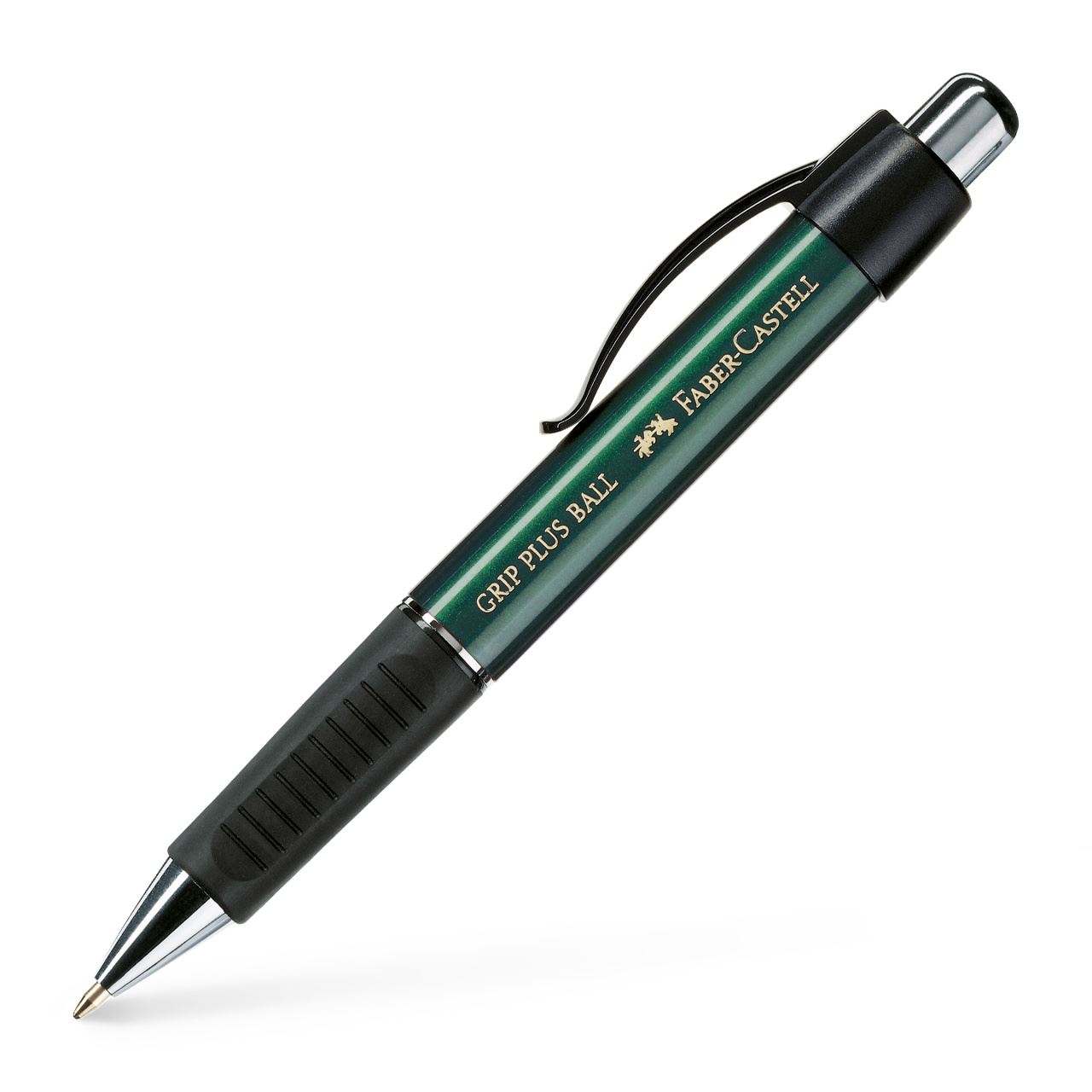 Faber-Castell - Grip Plus Ball Kugelschreiber, M, grün metallic