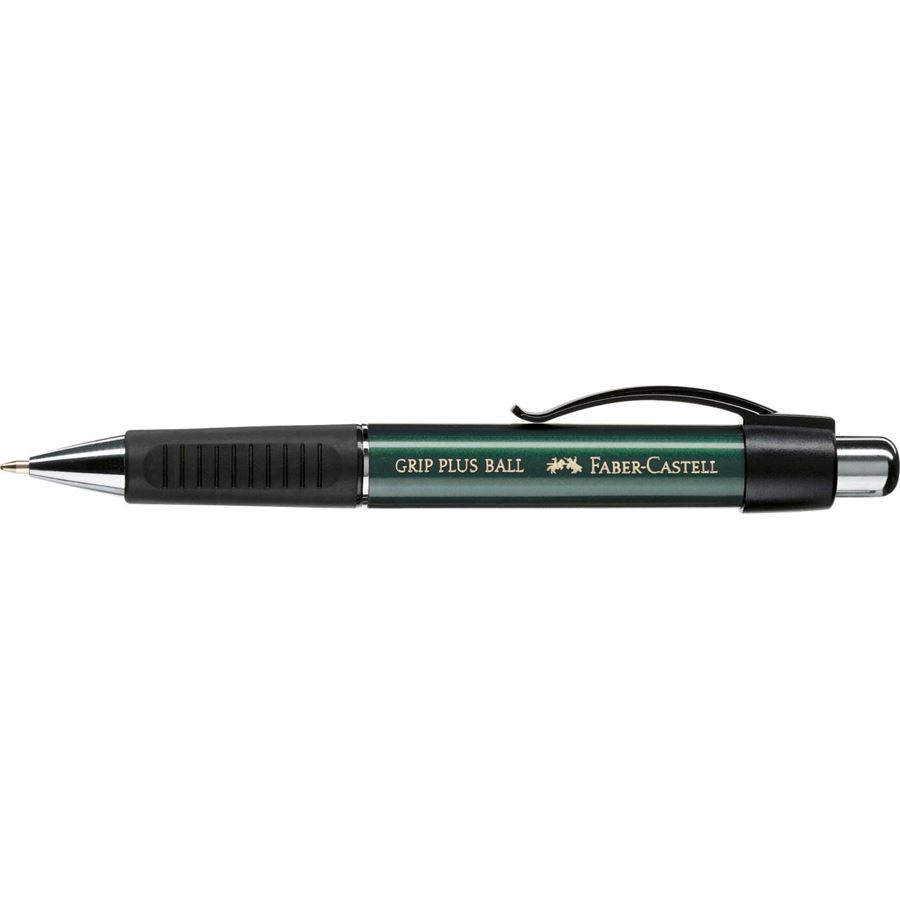 Faber-Castell - Grip Plus Ball Kugelschreiber, M, grün metallic