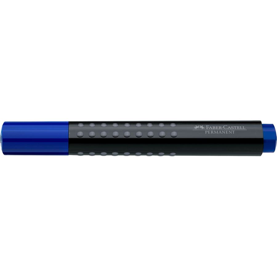 Faber-Castell - Grip Marker Permanent, Keilspitze, blau