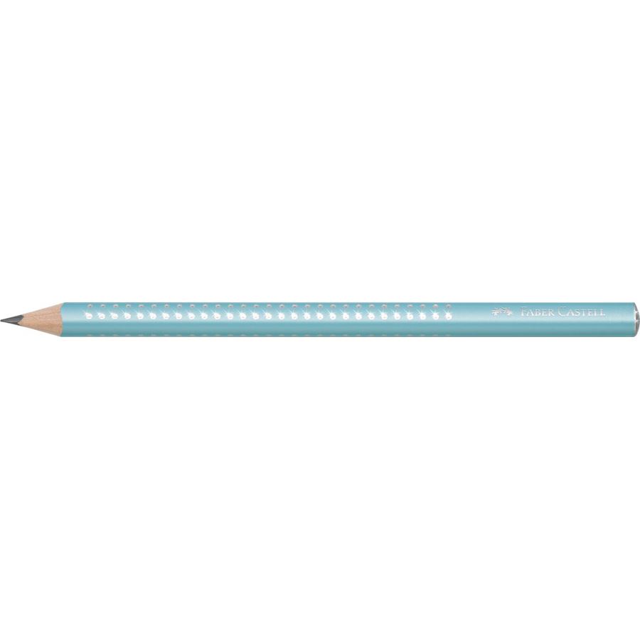 Faber-Castell - Crayon graphite Jumbo Sparkle turquoise nacré
