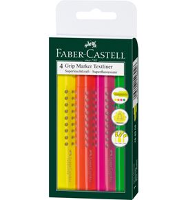 Faber-Castell - Surligneurs Grip 1543 couleurs assortis étui de 4
