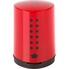 Faber-Castell - Grip Mini Einfachspitzdose, rot/blau, sortiert