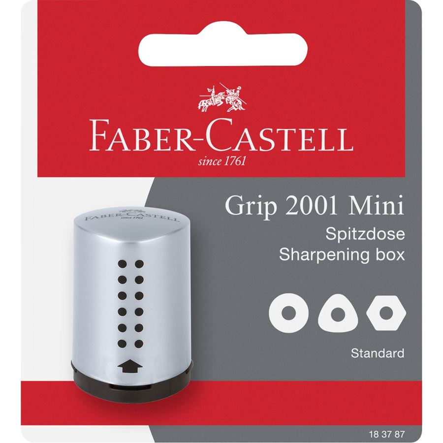 Faber-Castell - Taille-crayon Grip 2001 mini gris Bl