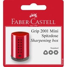 Faber-Castell - Grip Mini Einfachspitzdose, rot/blau, sortiert, 1er Set