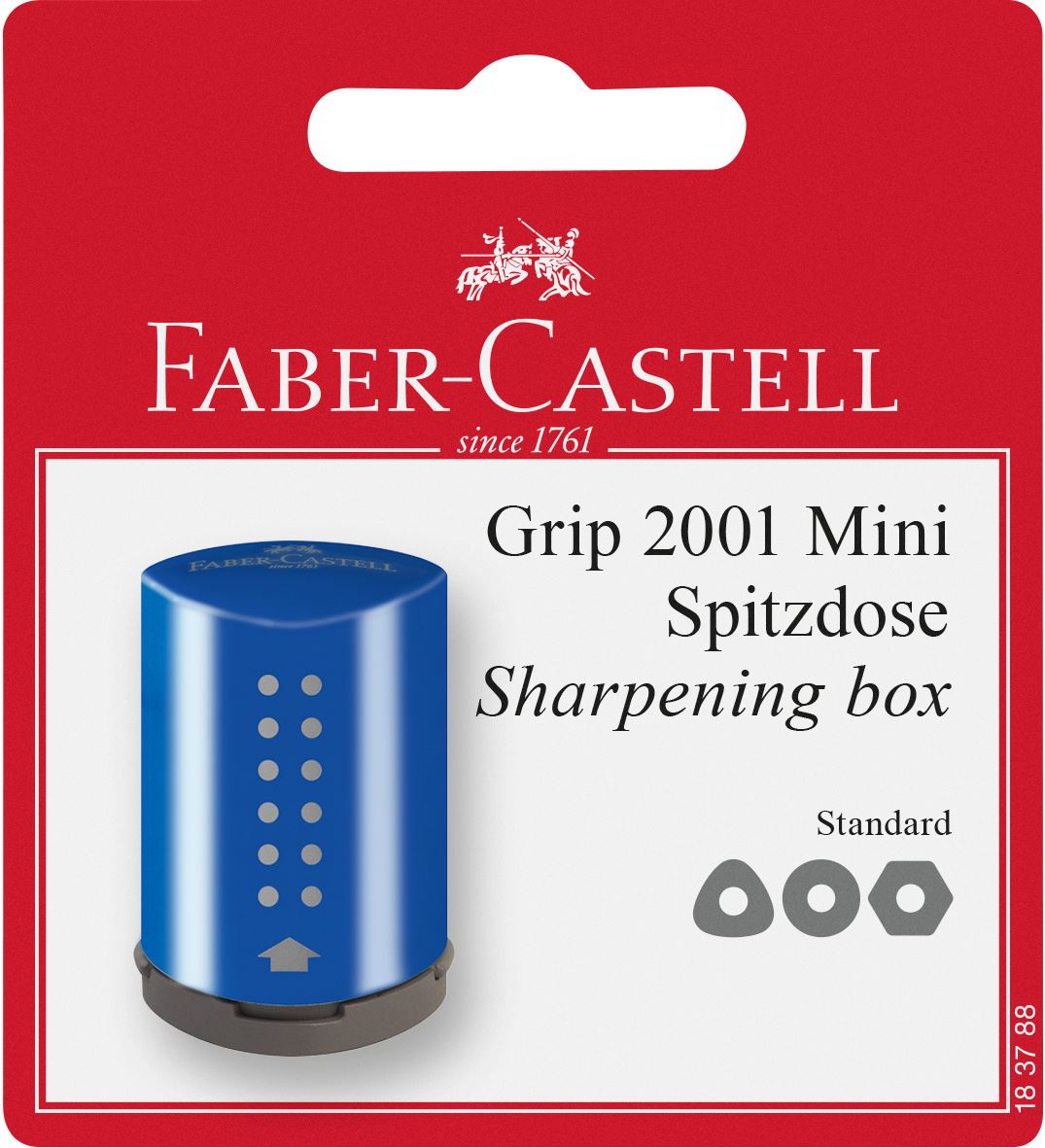 Faber-Castell - Taille-crayon Grip 2001 mini bleu/rou Bl