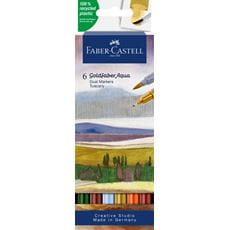 Faber-Castell - Goldfaber Aqua Double Pointe, boîte de 6, Tuscany