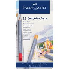 Faber-Castell - Crayon Goldfaber Aquarelle boîte métal de 12 pièces