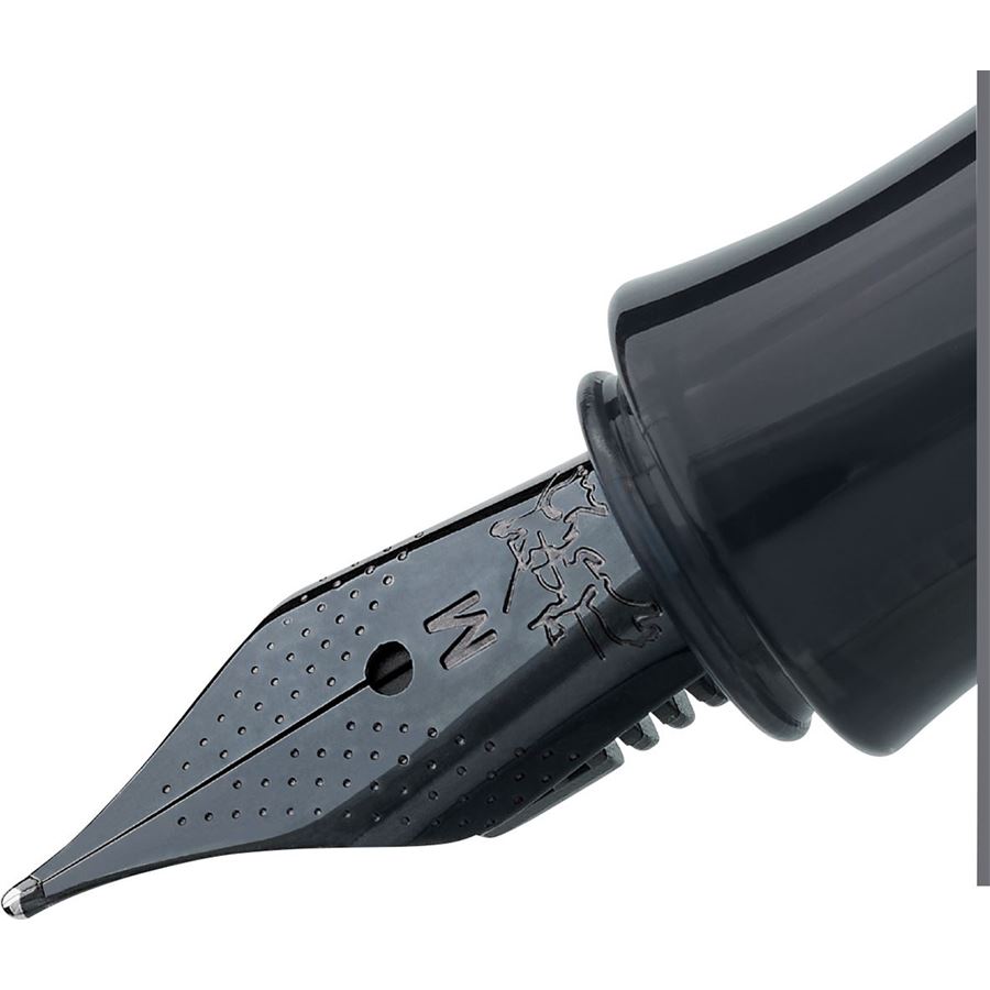 Faber-Castell - Stylo-plume Hexo noir mat, taille de plume fine