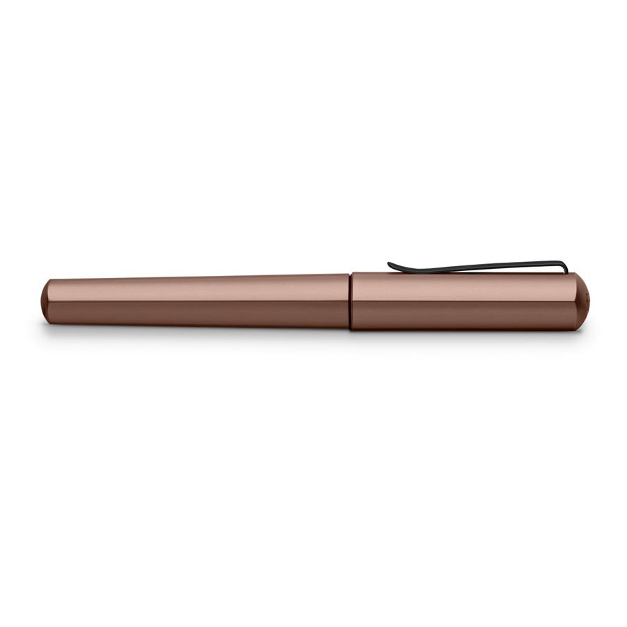 Faber-Castell - Stylo-plume Hexo bronze, taille de plume extra-fine