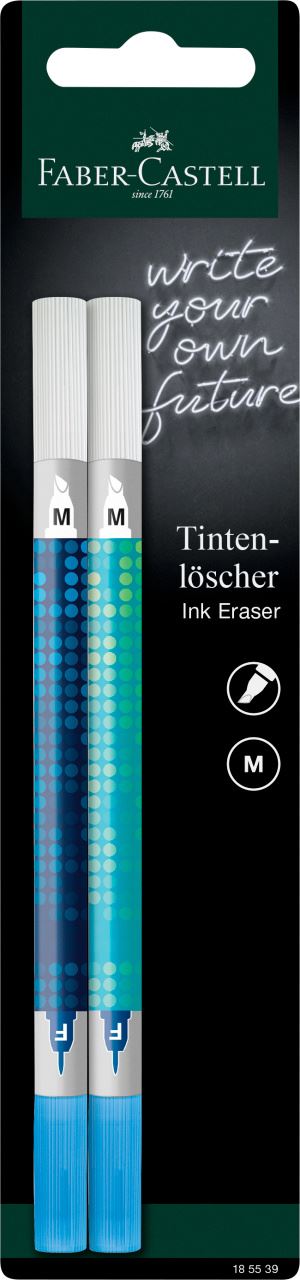 Faber-Castell - Tintenlöscher Korrektur-Keilspitze M,  2er Set