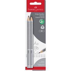 Faber-Castell - 2 crayons graphite Jumbo Grip HB