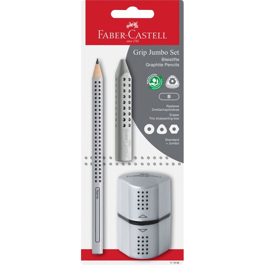 Faber-Castell - Crayons graphite Jumbo Grip set