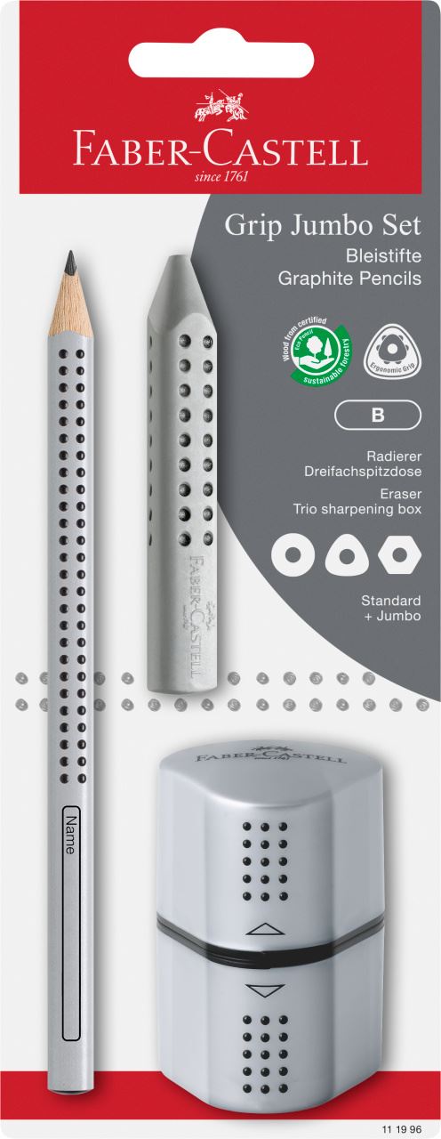 Faber-Castell - Jumbo Grip Bleistift Set, 3-teilig