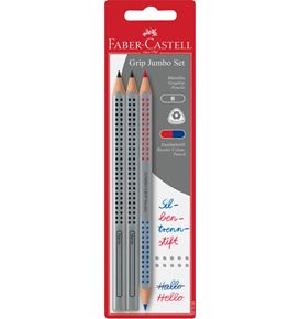 Faber-Castell - Bl Crayons graphite Jumbo Grip+Bicolore