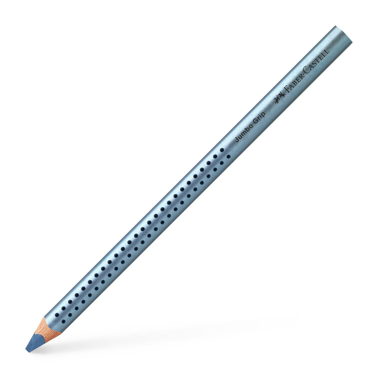 Faber-Castell - Crayon couleur Jumbo Grip bleu métal.