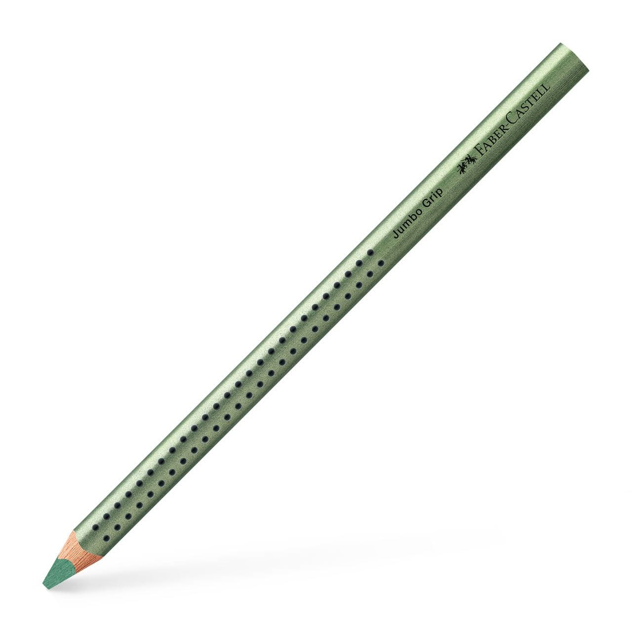 Faber-Castell - Crayon couleur Jumbo Grip métal. vert